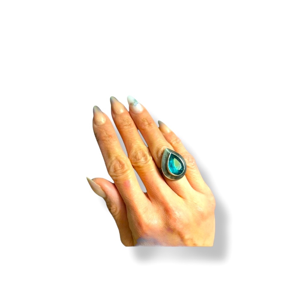 ✨🩵𝟗𝟐𝟓 𝐒𝐈𝐋𝐕𝐄𝐑 FLUORITE ring